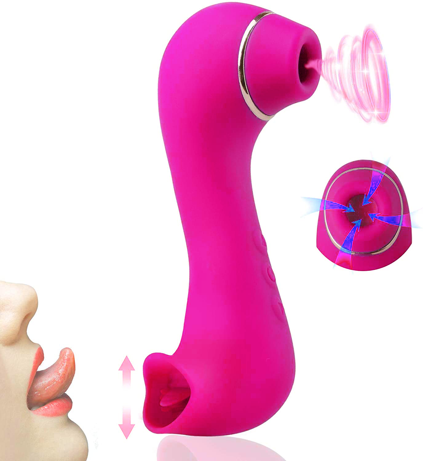 1 Spasm sucking and licking vibrator - Image 1