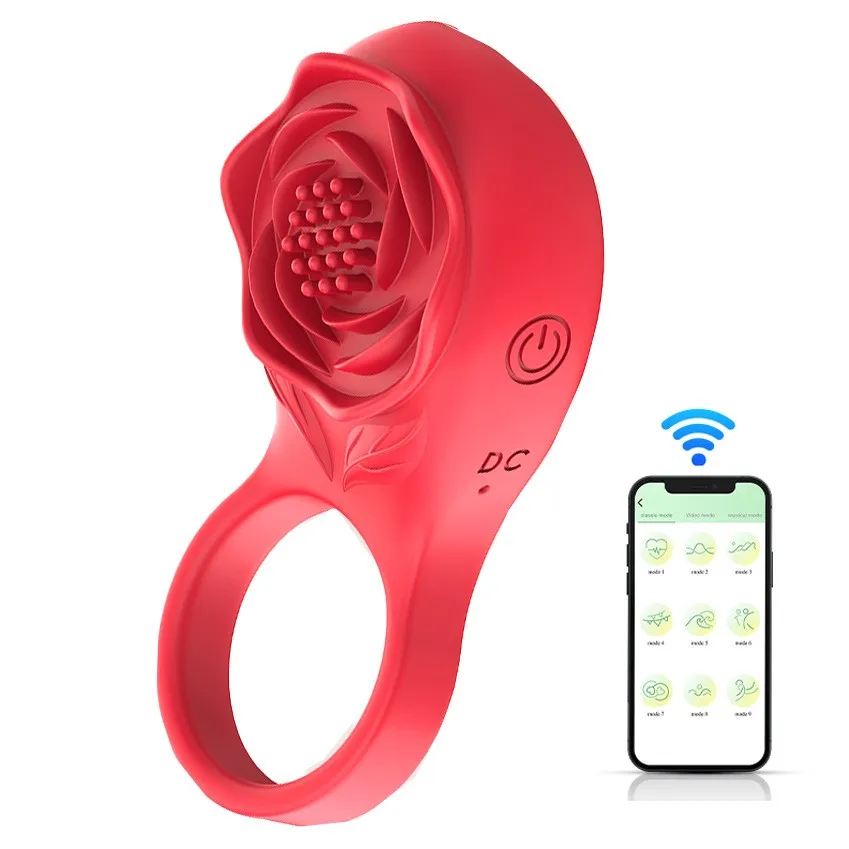 1784611962041 Rose APP controlled cock ring - Image 1